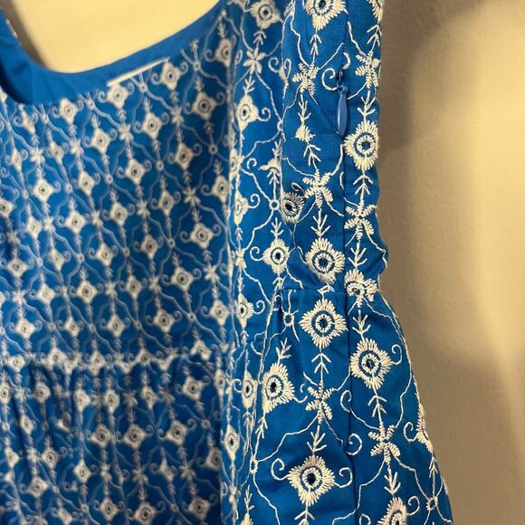 Rhode Dresses Rhode X Target Blue Eyelet Mini Dress Puff Sleeve Embroidered - Picture 8 of 10